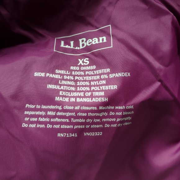 L.L. Bean Plum Quilted Puffer Vest Size XS - Picture 6 of 8